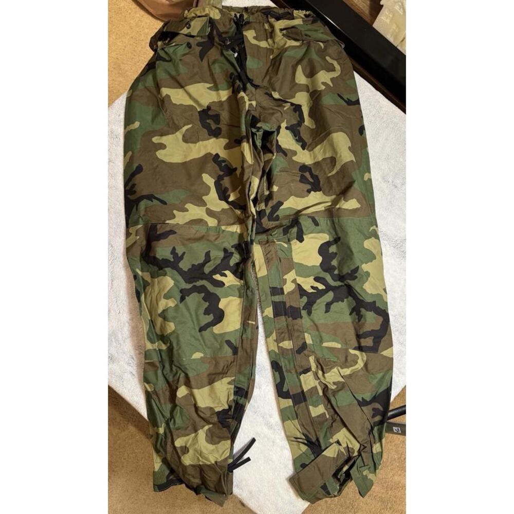 Military Pants Medium‎ Long Cold Weather Trousers Goretex Woodland Camo Army